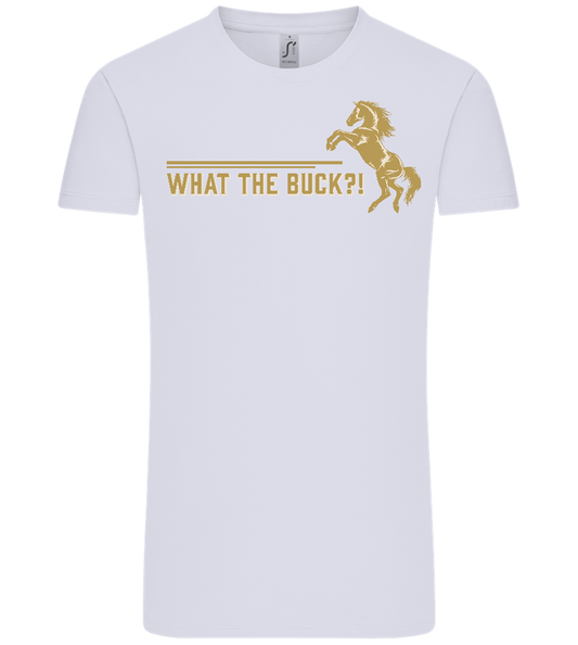 What The Buck Design - Comfort Unisex T-Shirt_LILAK_front