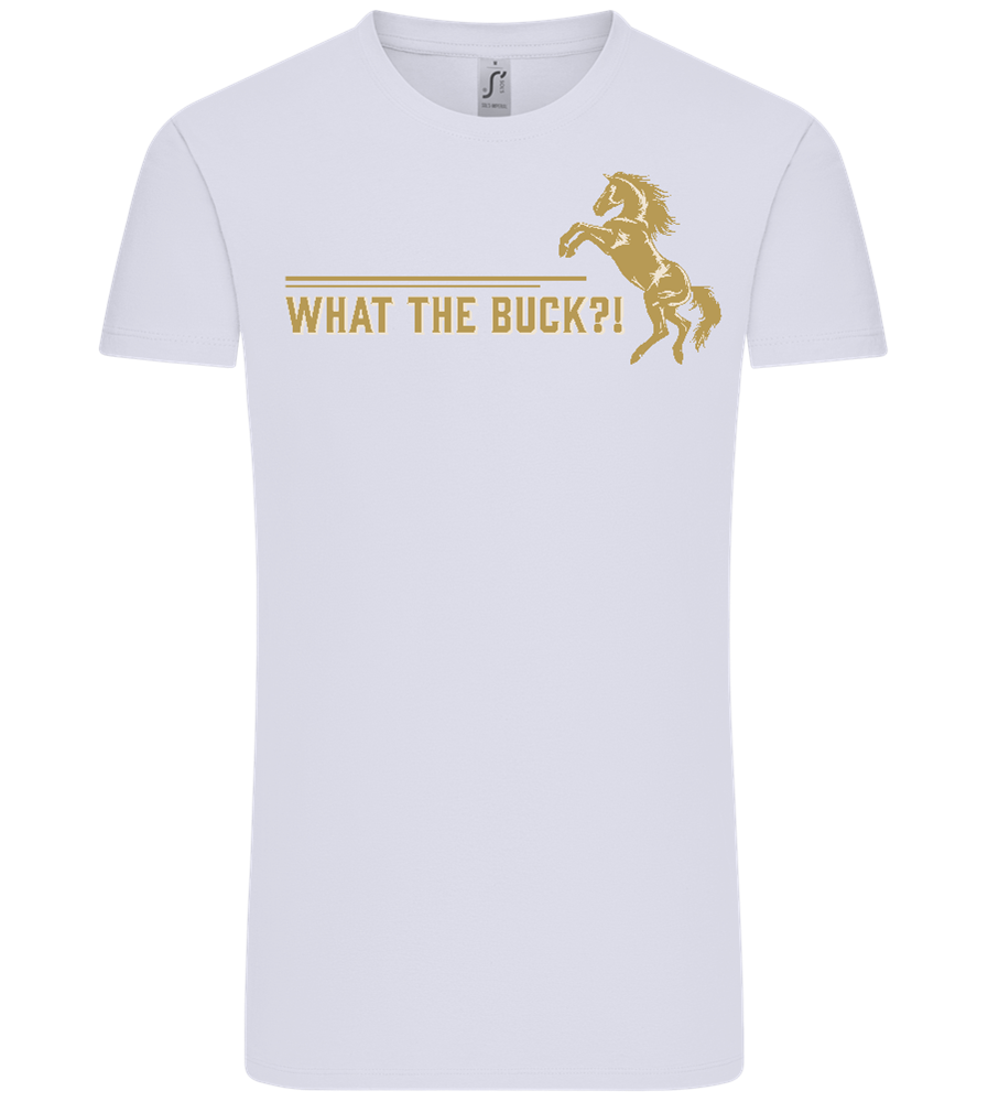 What The Buck Design - Comfort Unisex T-Shirt_LILAK_front