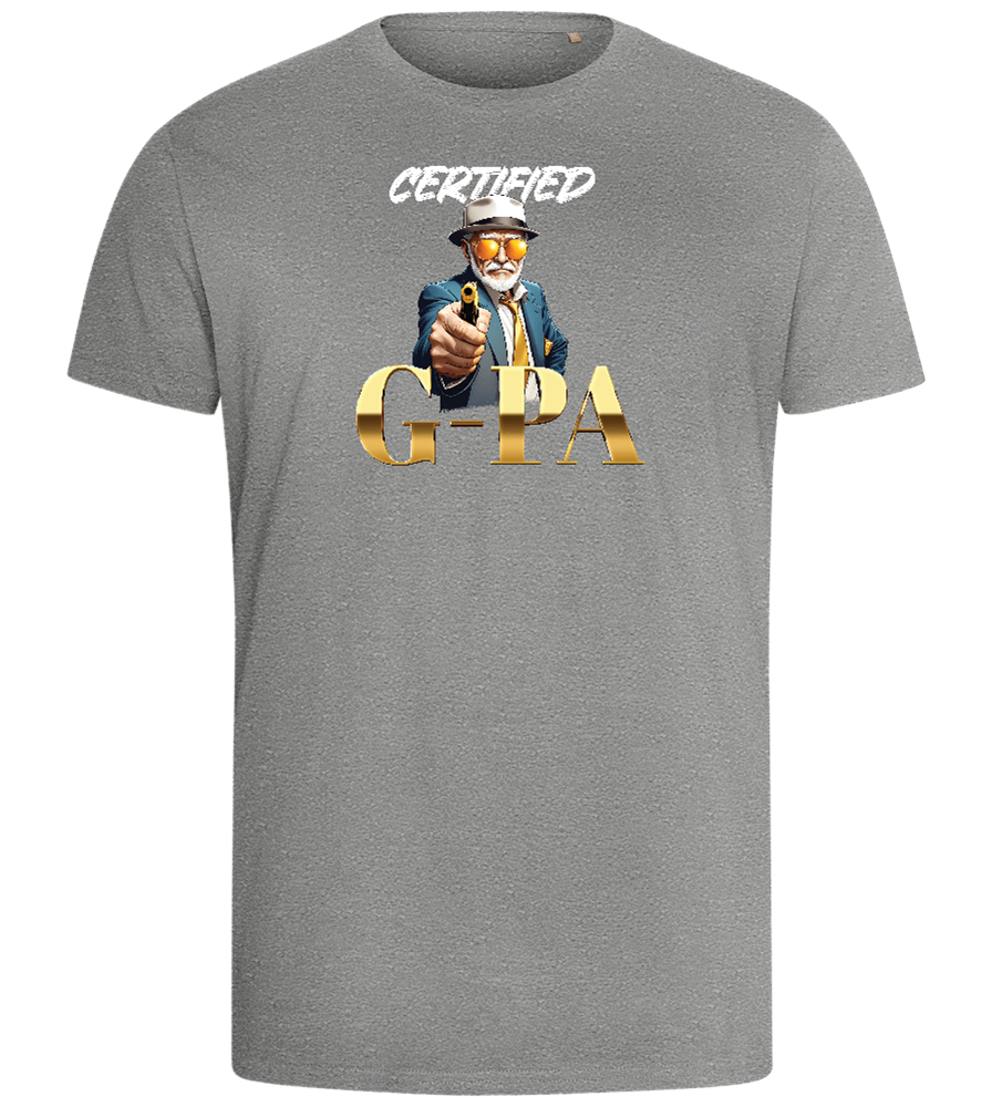 Certified G Pa Design - Comfort men's fitted t-shirt_ORION GREY_front