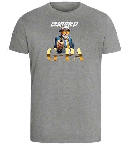 Certified G Pa Design - Comfort men's fitted t-shirt_ORION GREY_front