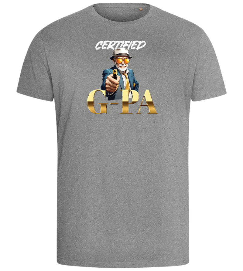 Certified G Pa Design - Comfort men's fitted t-shirt_ORION GREY_front