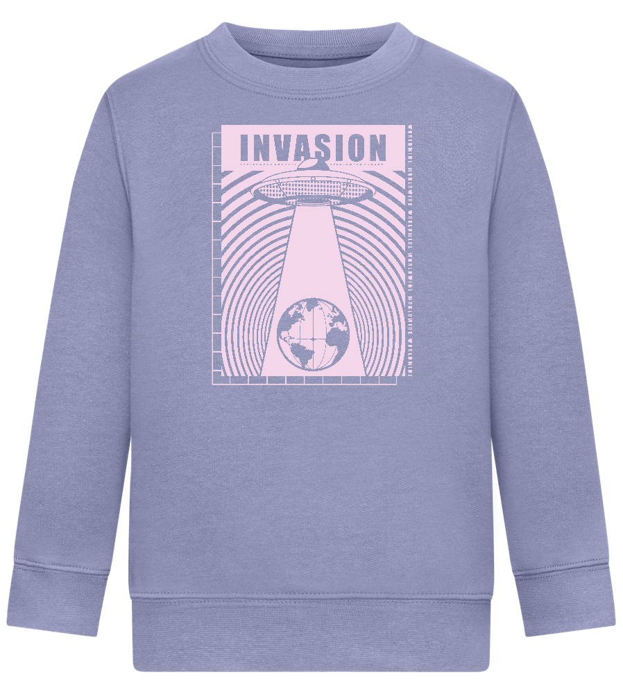 Invasion Ufo Design - Comfort Kids Sweater_BLUE_front