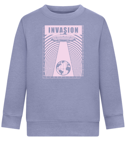 Invasion Ufo Design - Comfort Kids Sweater_BLUE_front