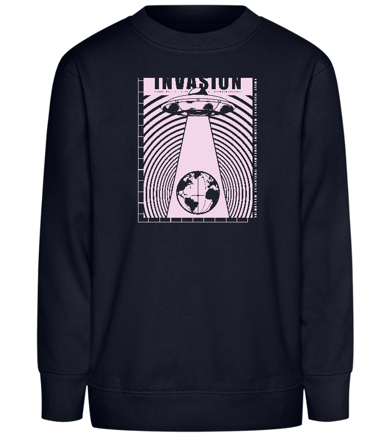 Invasion Ufo Design - Comfort Kids Sweater_FRENCH NAVY_front