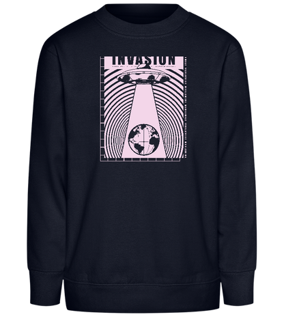 Invasion Ufo Design - Comfort Kids Sweater_FRENCH NAVY_front