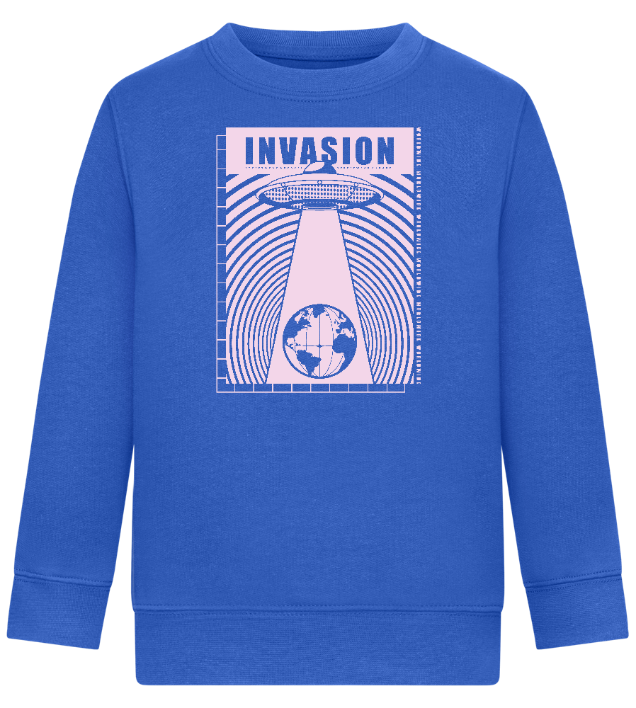 Invasion Ufo Design - Comfort Kids Sweater_ROYAL_front