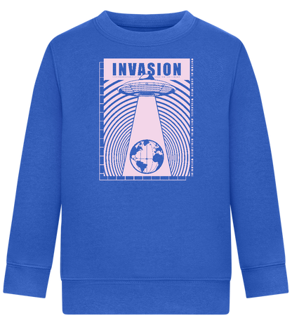 Invasion Ufo Design - Comfort Kids Sweater_ROYAL_front