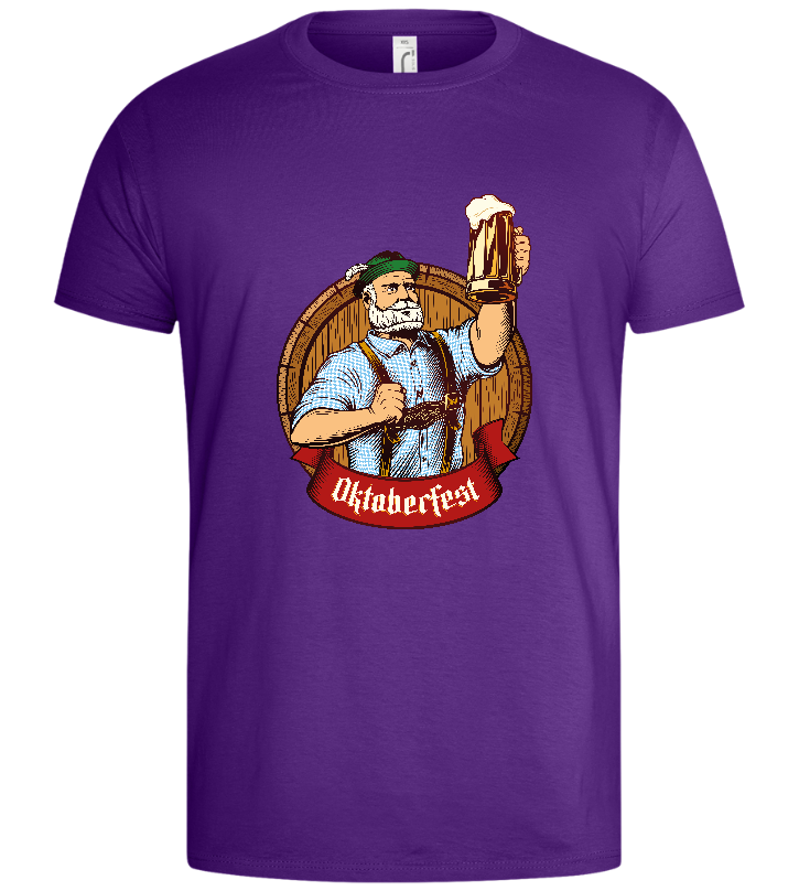 Oktoberfest Man Design - Basic men's t-shirt_DARK PURPLE_front