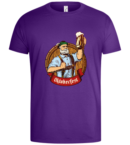 Oktoberfest Man Design - Basic men's t-shirt_DARK PURPLE_front