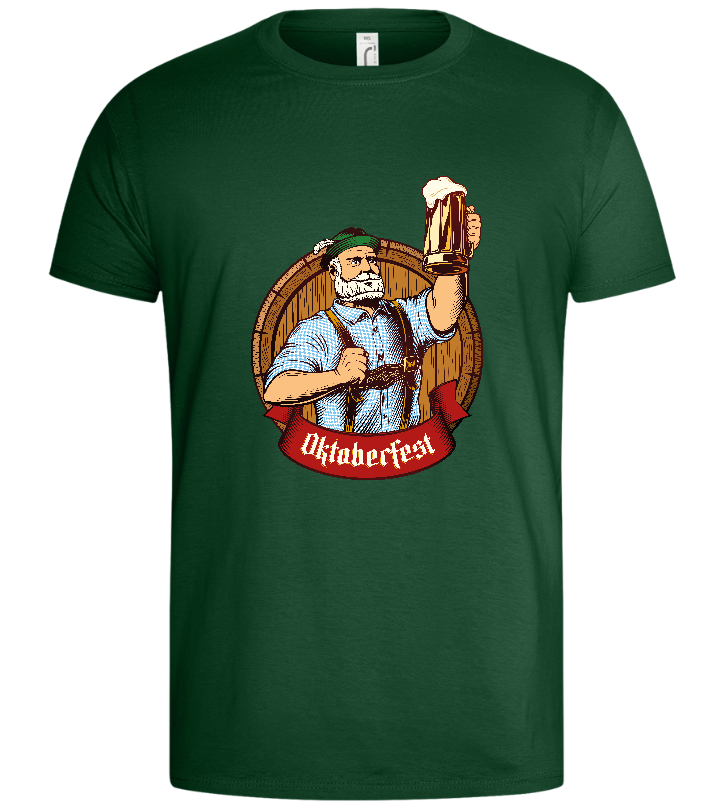 Oktoberfest Man Design - Basic men's t-shirt_GREEN BOTTLE_front