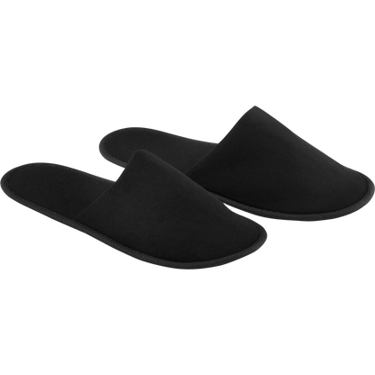 Hotel Slippers in Pouch_BLACK_DETAILEDIMAGE_front_1