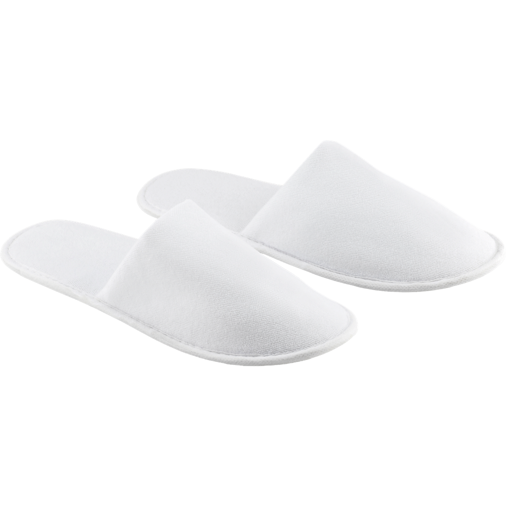 Hotel Slippers in Pouch_WHITE_DETAILEDIMAGE_front_1