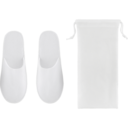 Hotel Slippers in Pouch_WHITE_DETAILEDIMAGE_front_2