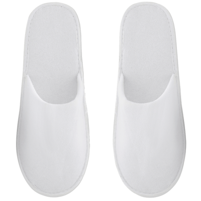 Hotel Slippers in Pouch_WHITE_front