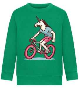 Unicorn On Bicycle Design - Comfort Kids Sweater