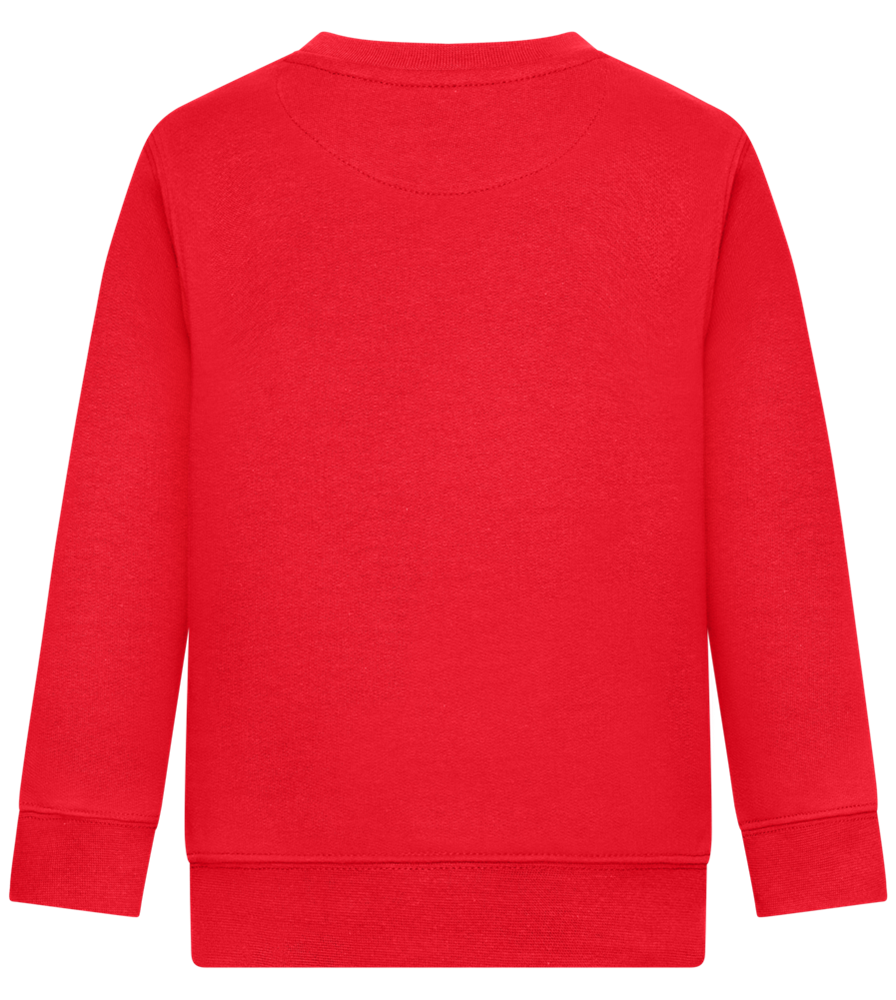 Unicorn On Bicycle Design - Comfort Kids Sweater_BRIGHT RED_back