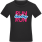 Run Baby Run Design - Comfort kids fitted t-shirt_DEEP BLACK_front