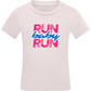 Run Baby Run Design - Comfort kids fitted t-shirt_LIGHT PINK_front