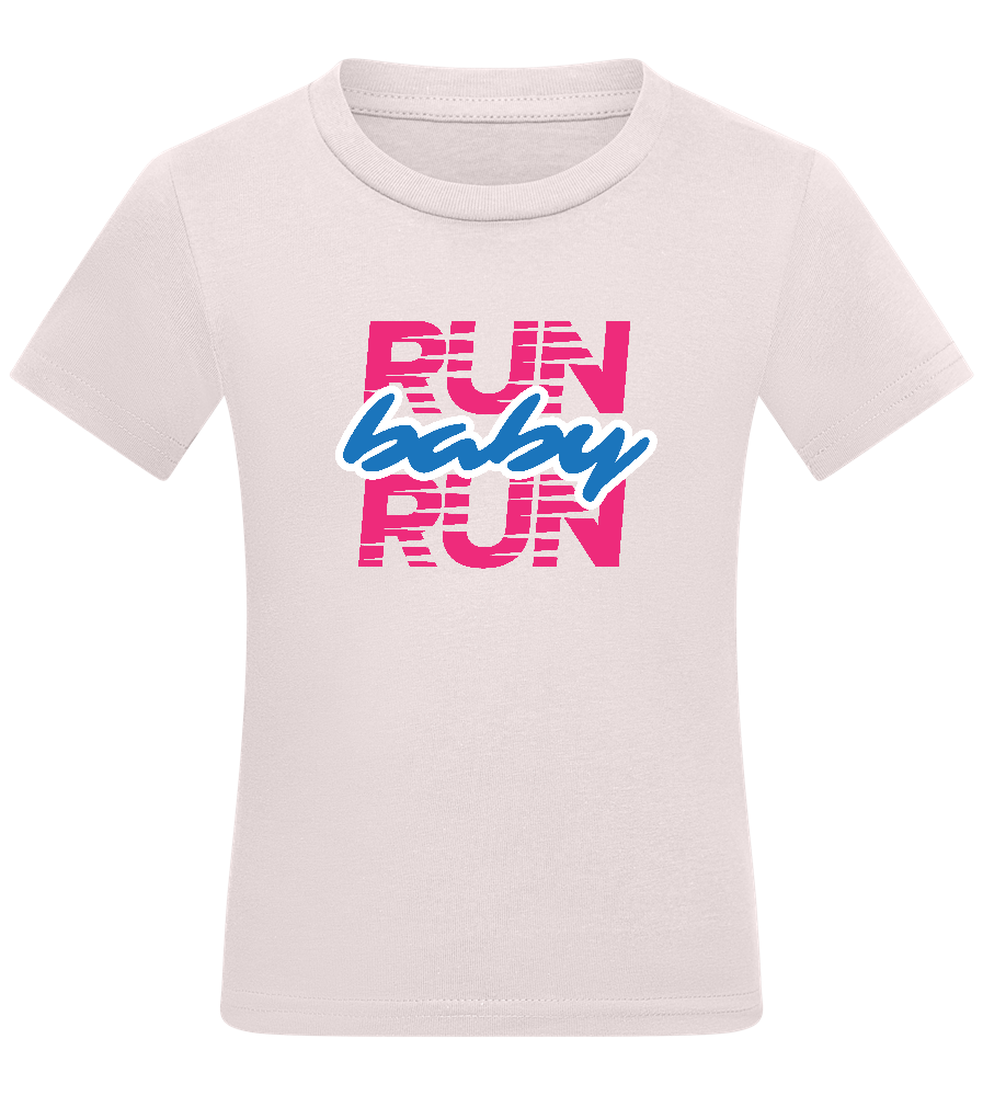 Run Baby Run Design - Comfort kids fitted t-shirt_LIGHT PINK_front
