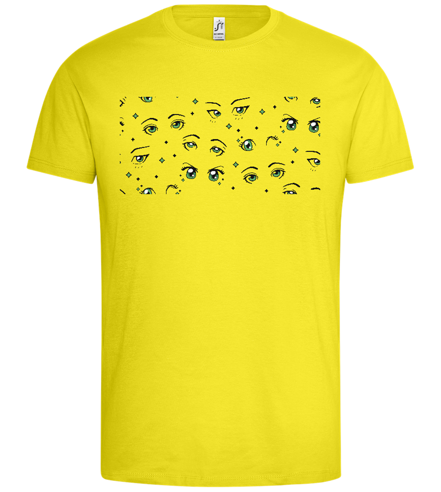 Anime Eyes Design - Premium men's t-shirt_LEMON_front
