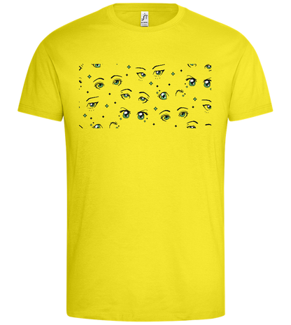 Anime Eyes Design - Premium men's t-shirt_LEMON_front