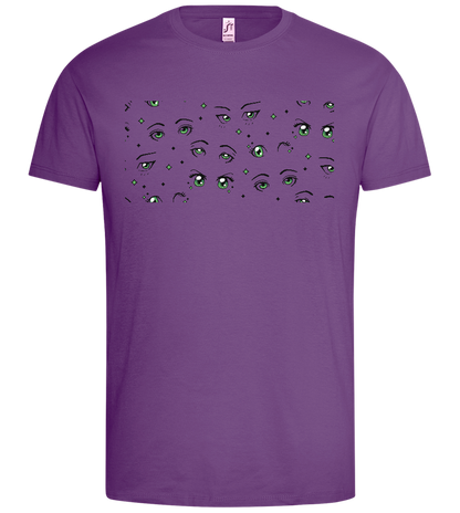 Anime Eyes Design - Premium men's t-shirt_LIGHT PURPLE_front