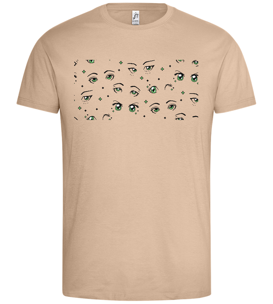 Anime Eyes Design - Premium men's t-shirt_SAND_front