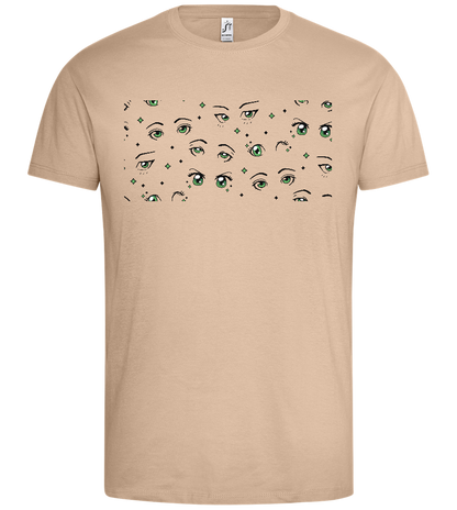 Anime Eyes Design - Premium men's t-shirt_SAND_front