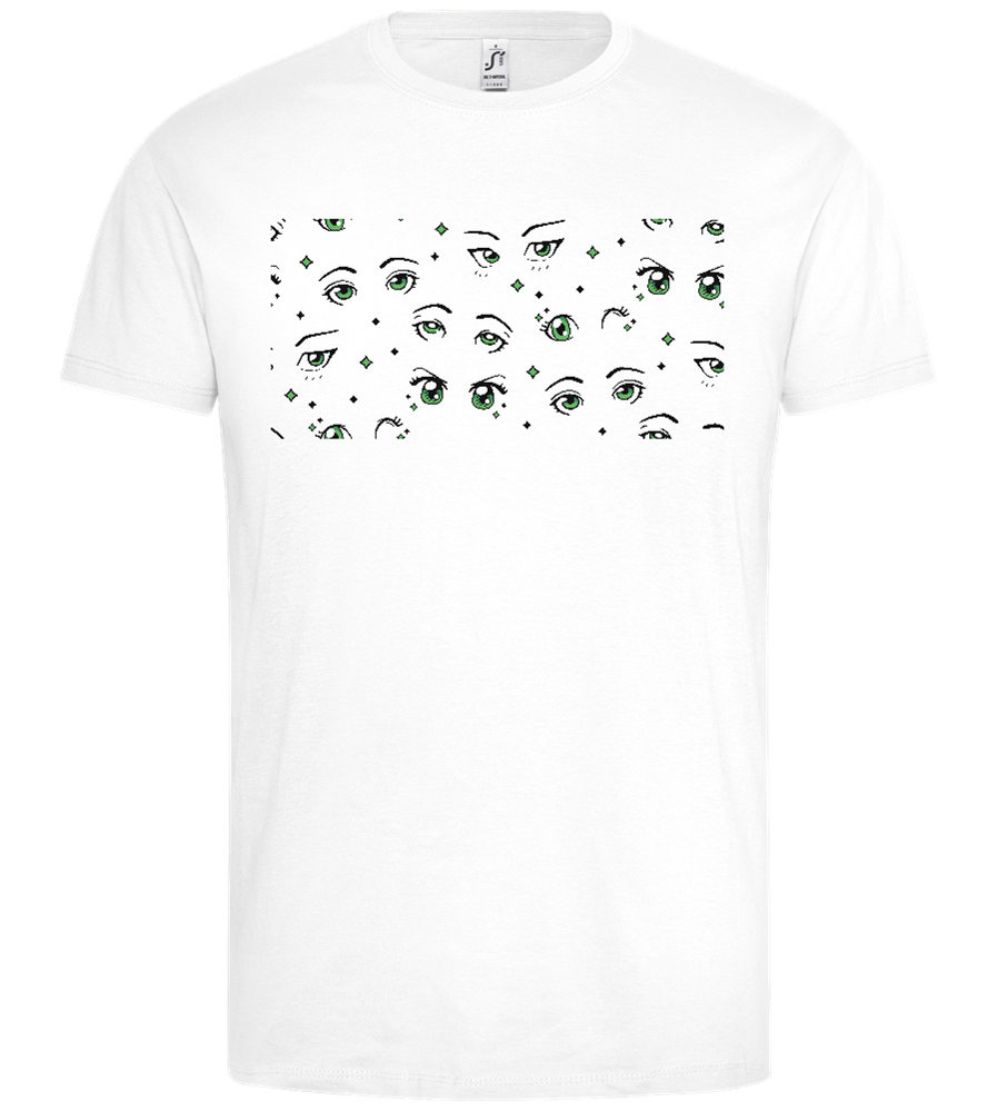 Anime Eyes Design - Premium men's t-shirt_WHITE_front