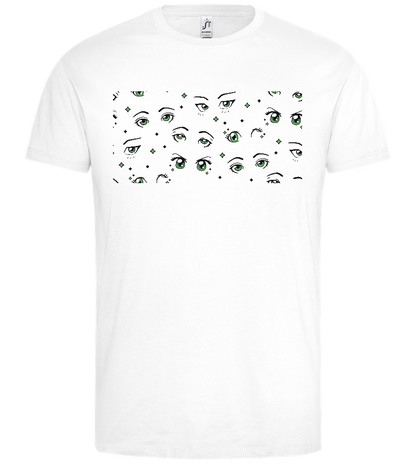 Anime Eyes Design - Premium men's t-shirt_WHITE_front