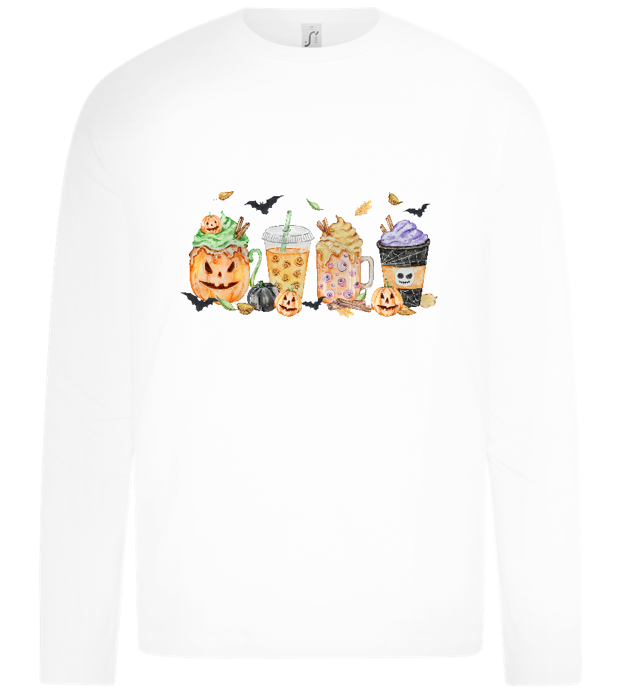 Halloween Drinks Design - Premium kids long sleeve t-shirt_WHITE_front