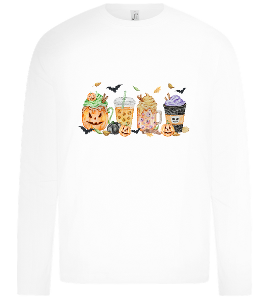 Halloween Drinks Design - Premium kids long sleeve t-shirt_WHITE_front