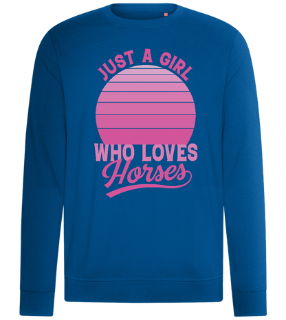 Just a Girl Who Loves Horses Design - Comfort unisex sweater_ROYAL_front