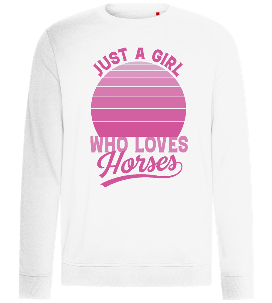 Just a Girl Who Loves Horses Design - Comfort unisex sweater_WHITE_front