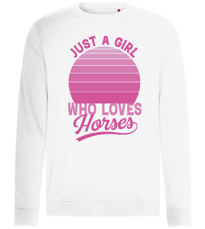 Just a Girl Who Loves Horses Design - Comfort unisex sweater_WHITE_front