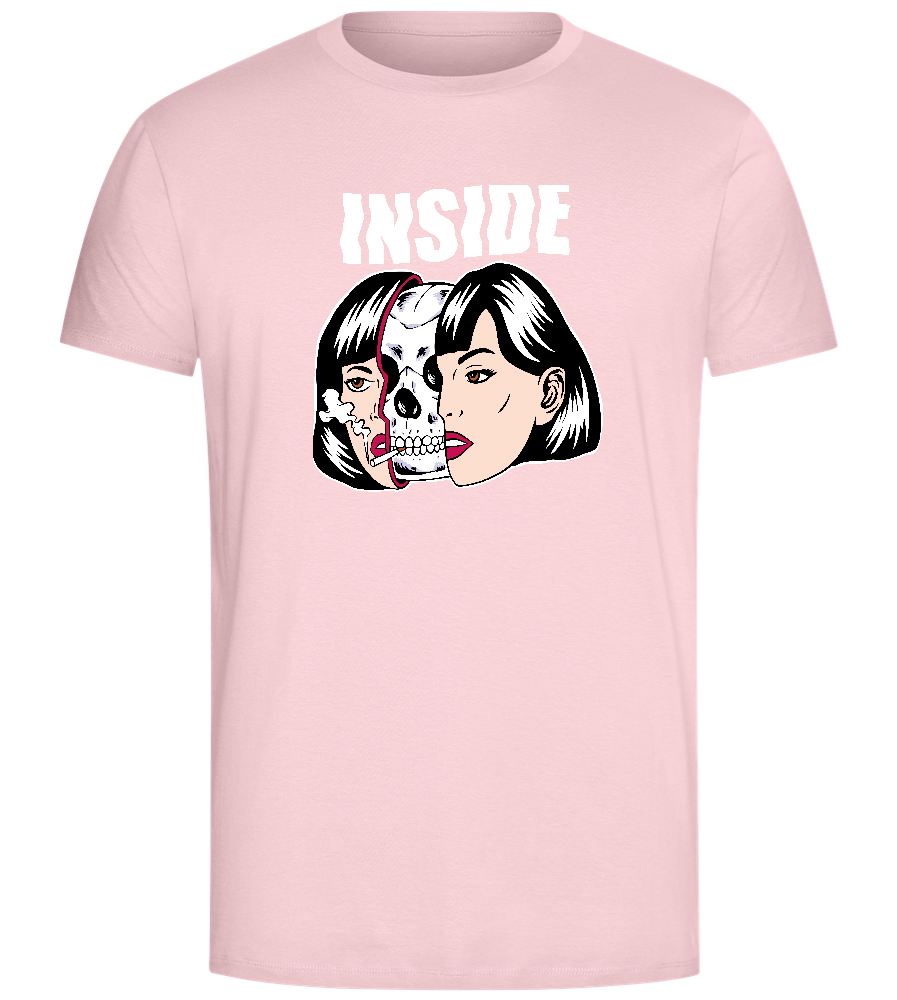 Dead Inside Skull Design - Comfort Unisex T-Shirt_CANDY PINK_front