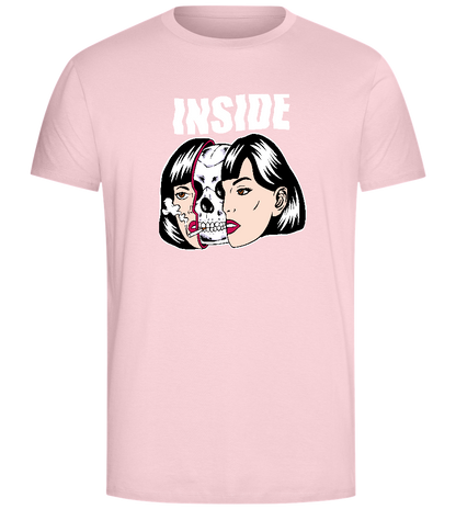 Dead Inside Skull Design - Comfort Unisex T-Shirt_CANDY PINK_front