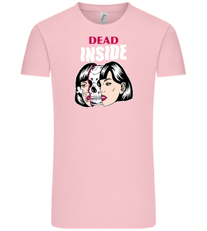 Dead Inside Skull Design - Comfort Unisex T-Shirt_CANDY PINK_front