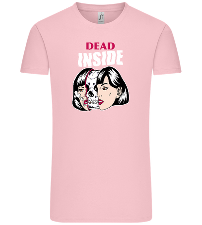 Dead Inside Skull Design - Comfort Unisex T-Shirt_CANDY PINK_front
