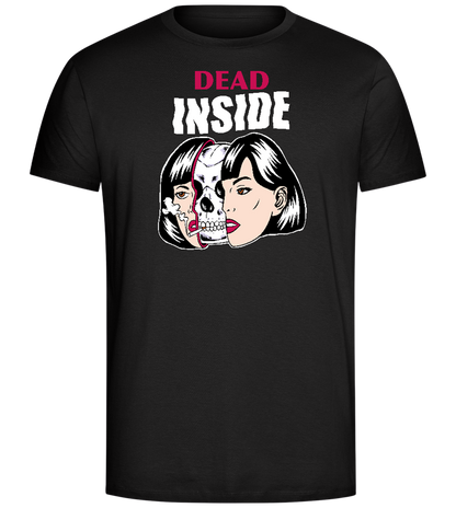 Dead Inside Skull Design - Comfort Unisex T-Shirt_DEEP BLACK_front