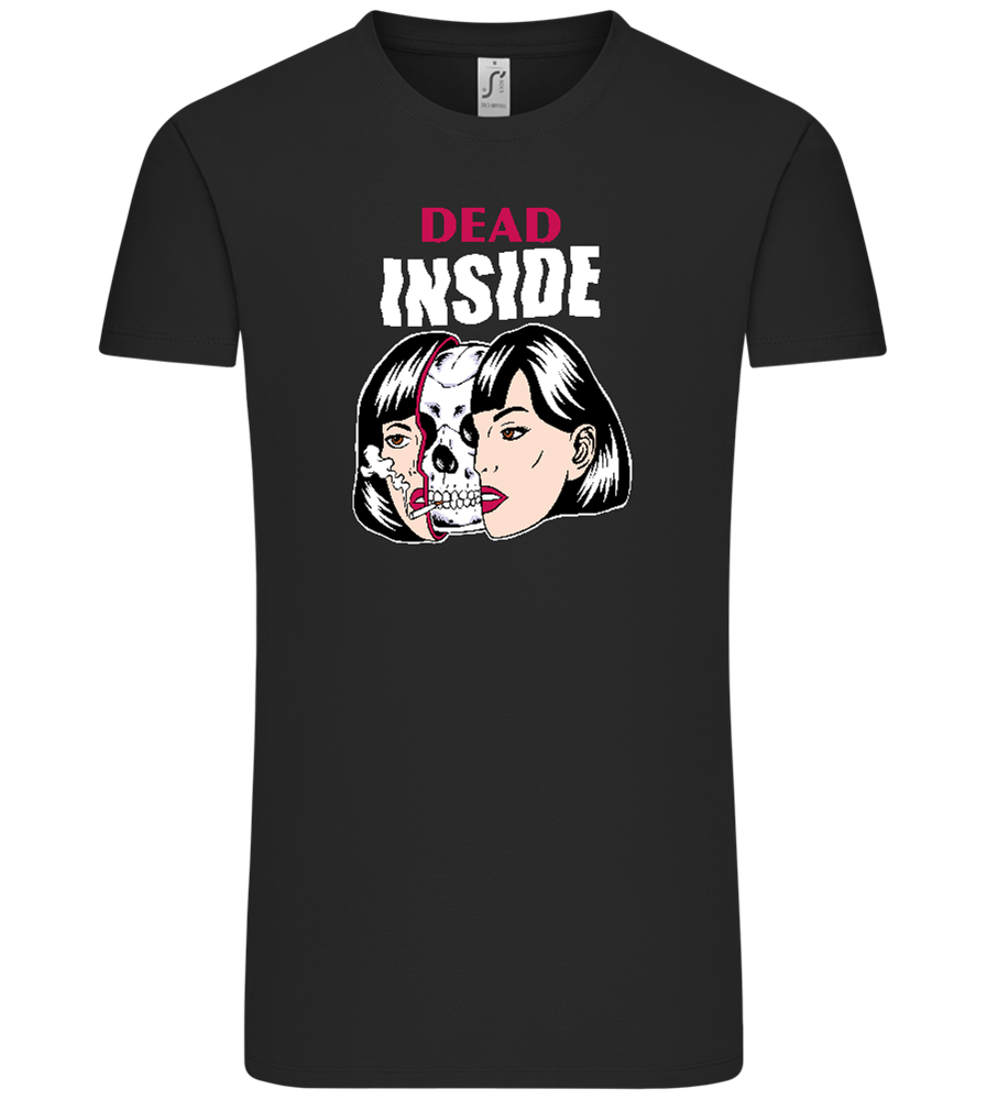Dead Inside Skull Design - Comfort Unisex T-Shirt_DEEP BLACK_front