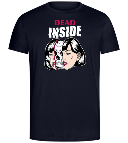 Dead Inside Skull Design - Comfort Unisex T-Shirt_FRENCH NAVY_front