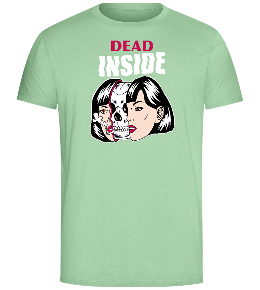 Dead Inside Skull Design - Comfort Unisex T-Shirt_ICE GREEN_front