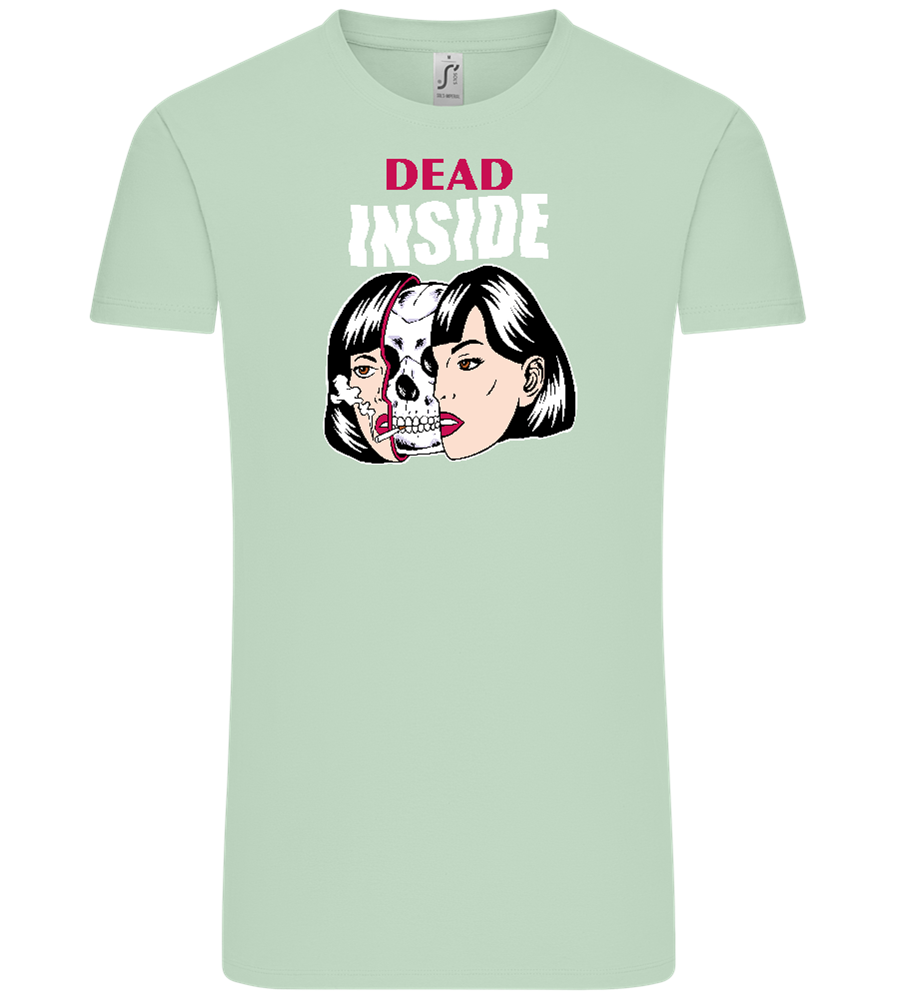 Dead Inside Skull Design - Comfort Unisex T-Shirt_ICE GREEN_front