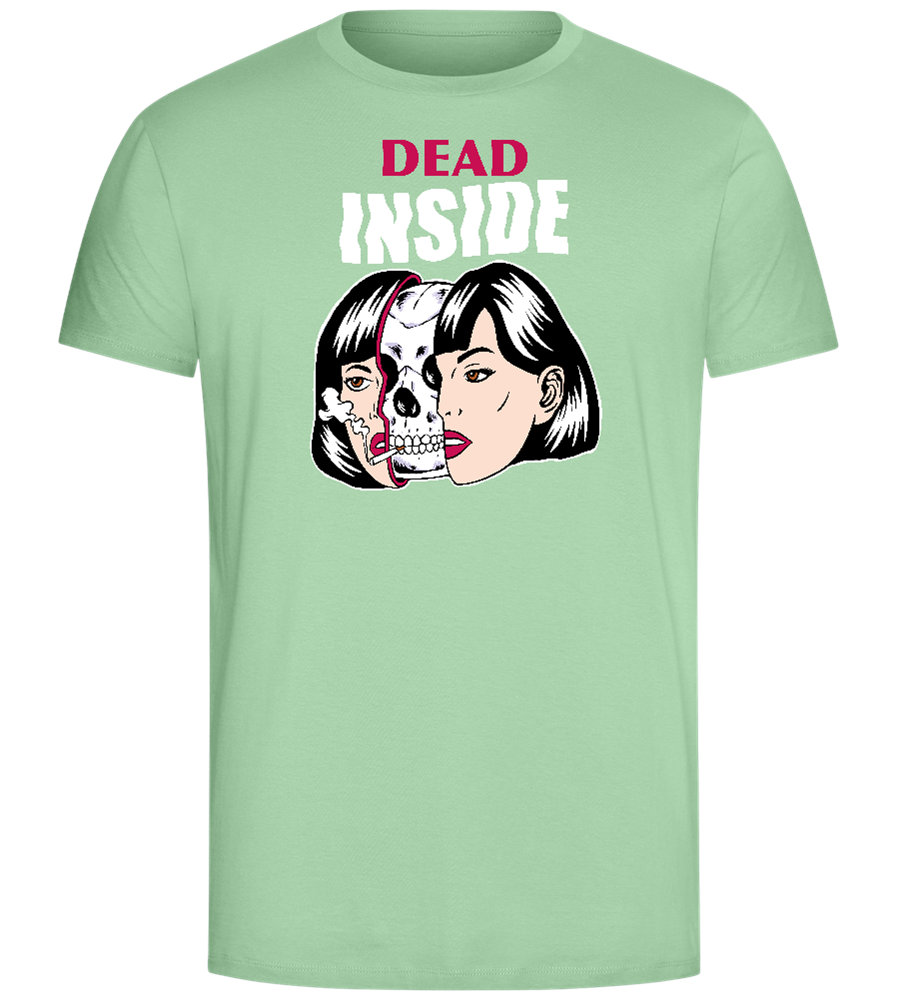 Dead Inside Skull Design - Comfort Unisex T-Shirt_ICE GREEN_front