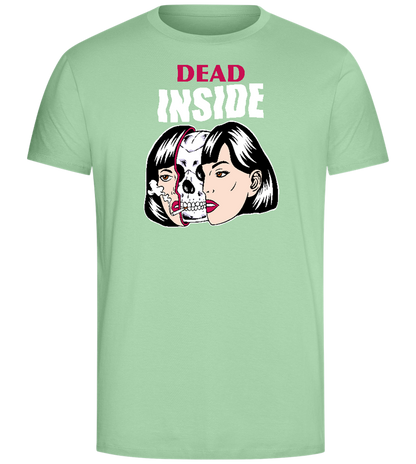 Dead Inside Skull Design - Comfort Unisex T-Shirt_ICE GREEN_front