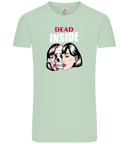 Dead Inside Skull Design - Comfort Unisex T-Shirt_ICE GREEN_front