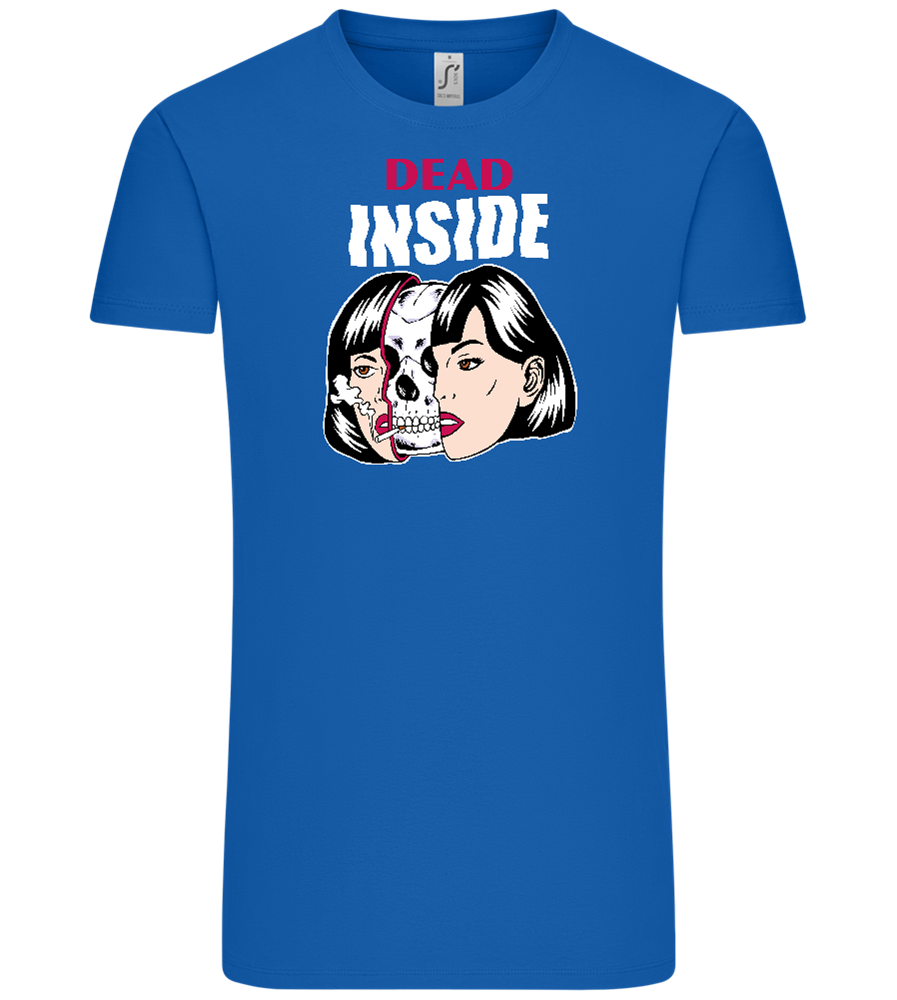 Dead Inside Skull Design - Comfort Unisex T-Shirt_ROYAL_front