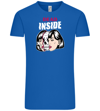 Dead Inside Skull Design - Comfort Unisex T-Shirt_ROYAL_front