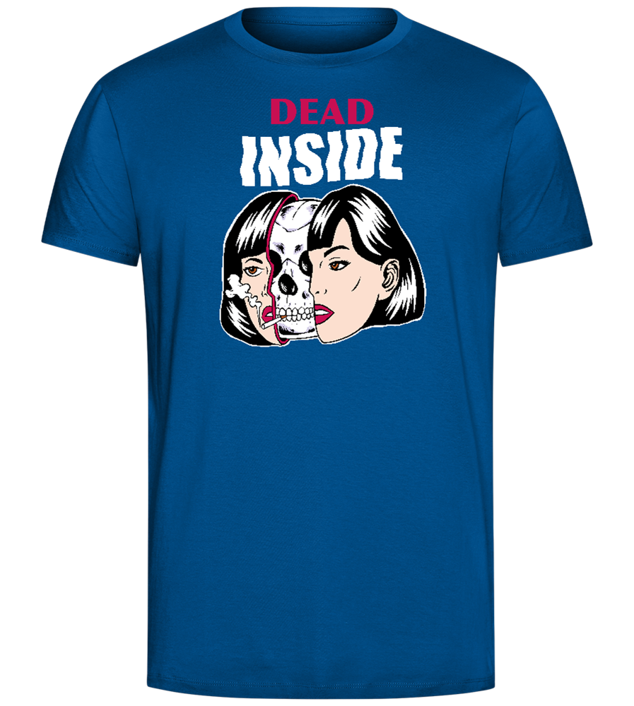 Dead Inside Skull Design - Comfort Unisex T-Shirt_ROYAL_front